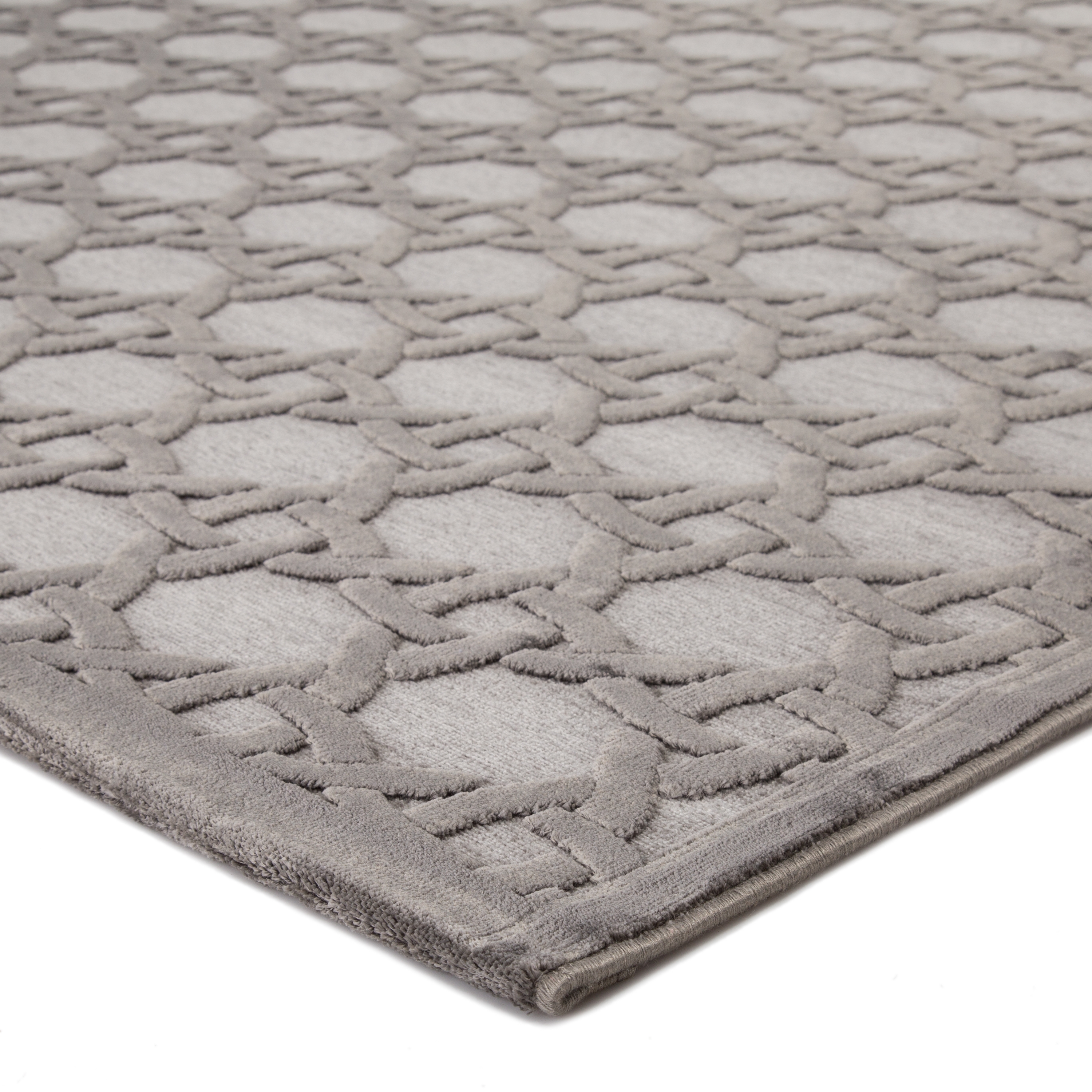 Fables Gray/ Silver Square Area Rug (6' X 6') - Image 1
