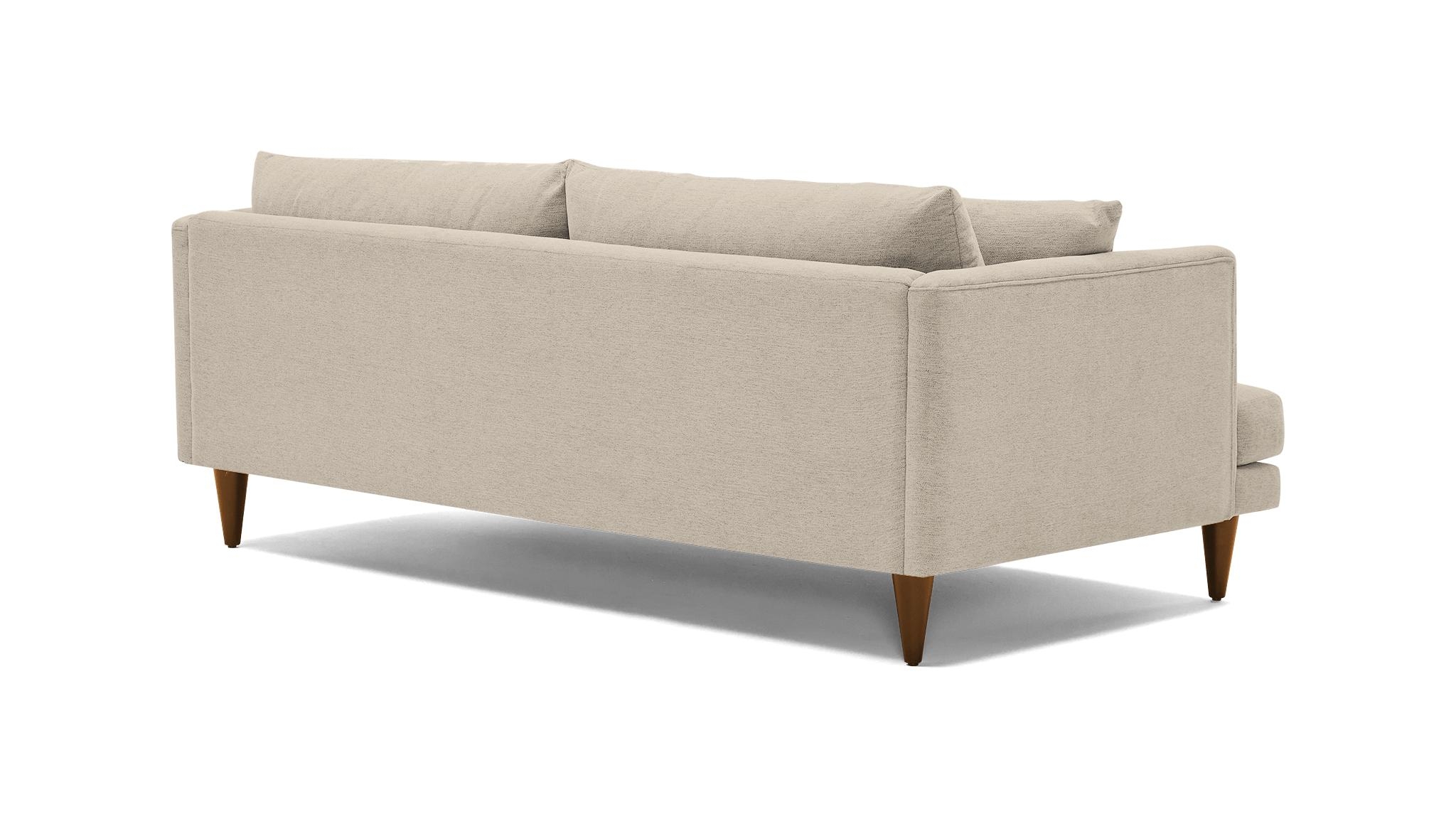 Beige/White Lewis Mid Century Modern Sofa - Cody Sandstone - Mocha - Cone - Image 3