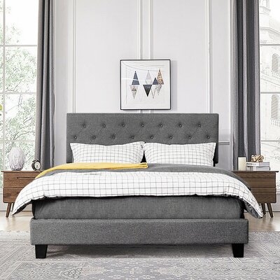 Ayotomiwa Queen Tufted Upholstered Standard Bed - Image 0
