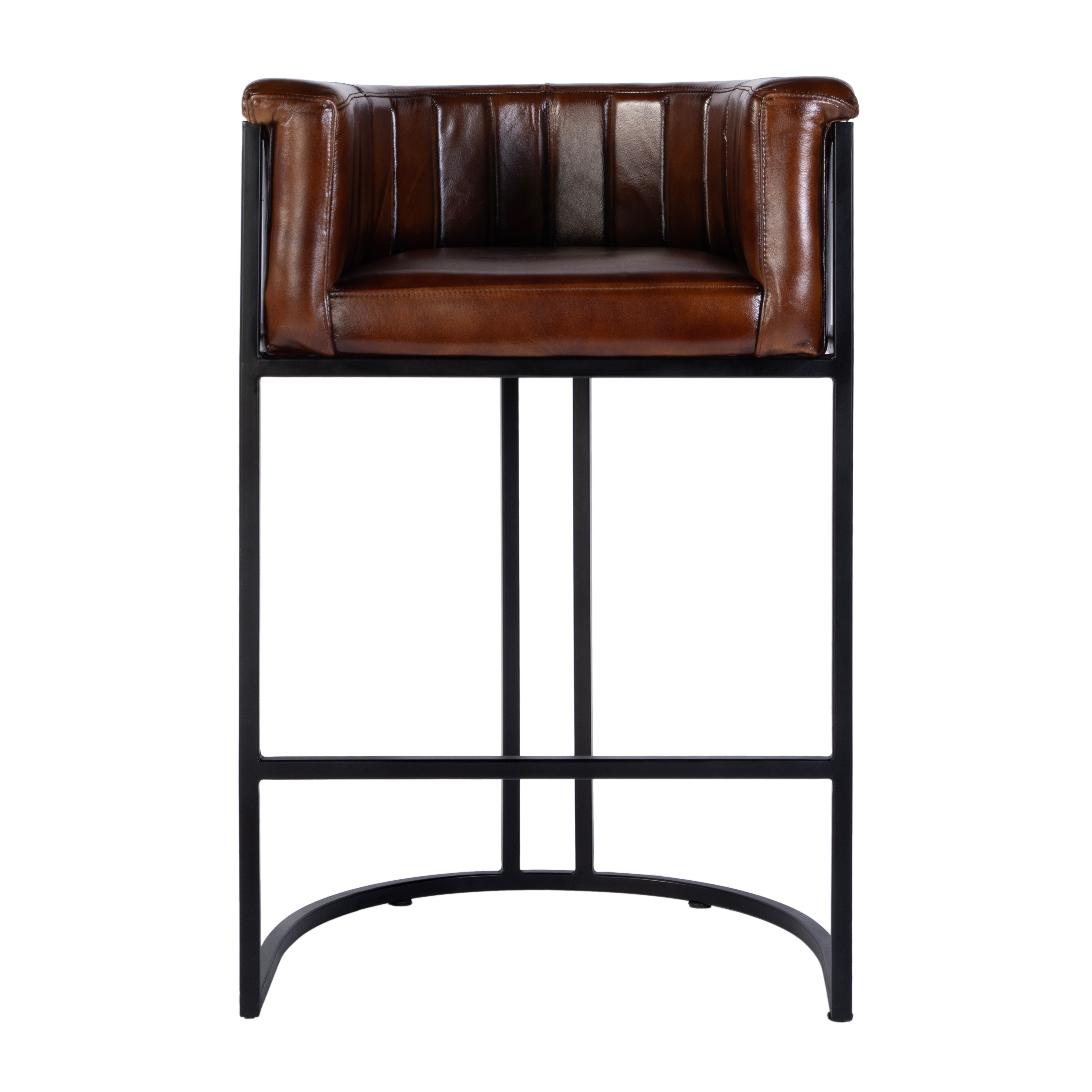Rockford Brown Leather Bar Stool - Image 1