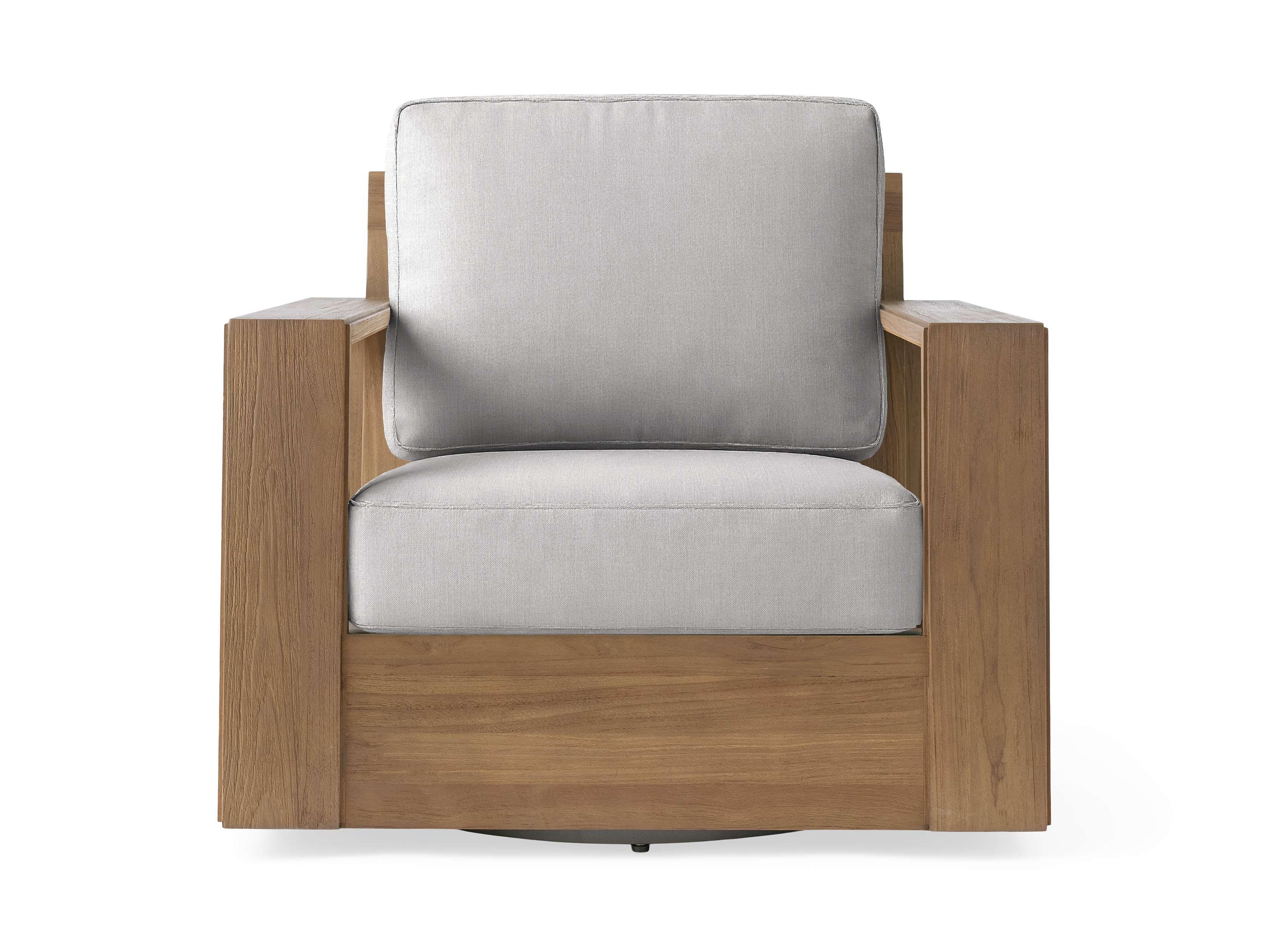 Canyon Outdoor Swivel Chair Teak in Natural  Rosemount Dove/Weathered Fawn - Image 0