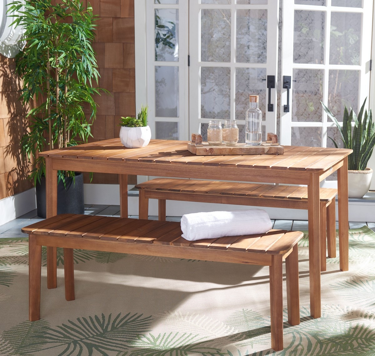 Europa Dining Set - Natural - Safavieh - Image 1