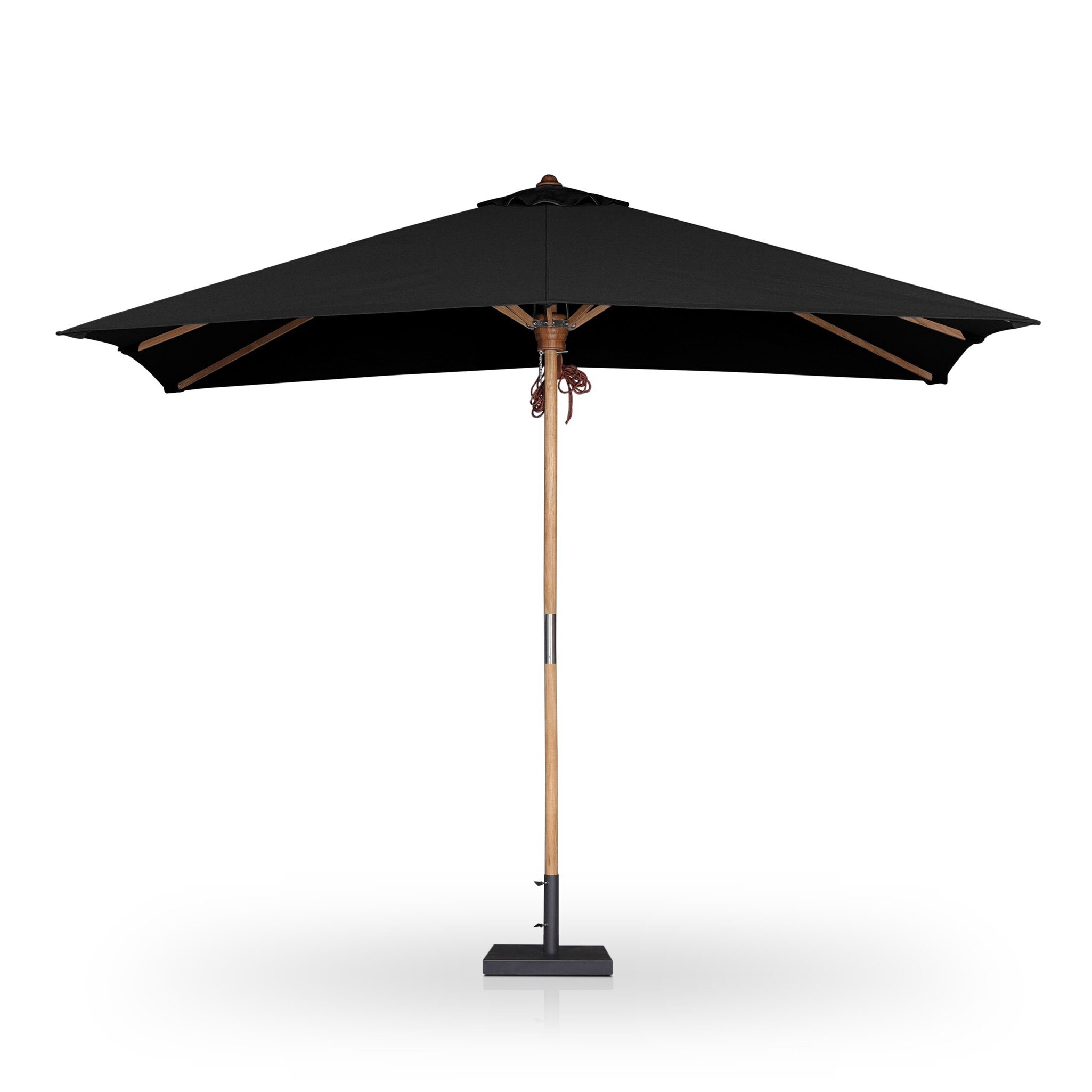 Baska Outdoor Rectangular Umbrella - Arashi Black - Image 5