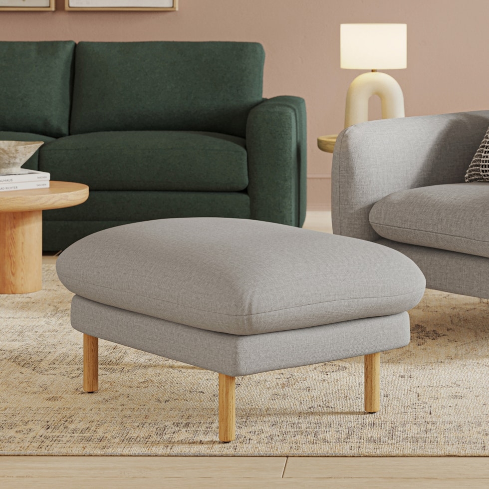 Sanders 35.5" Ottoman - Hestia Gray - Image 0