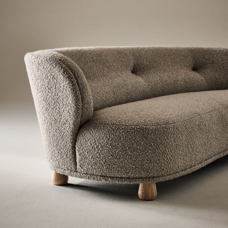 Leonne 90" Grey Boucle Sofa by goop - Image 4