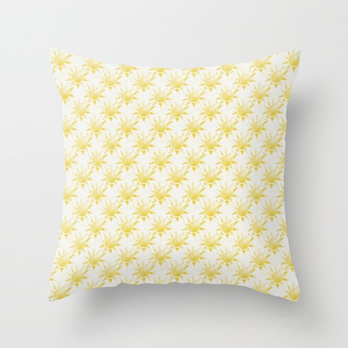 Sunshine Throw Pillow by Leah Flores - Cover (16" x 16") With Pillow Insert - Outdoor Pillow - Image 0