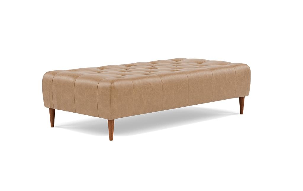 Ms. Chesterfield Leather Ottoman by Apartment Therapy - Image 1