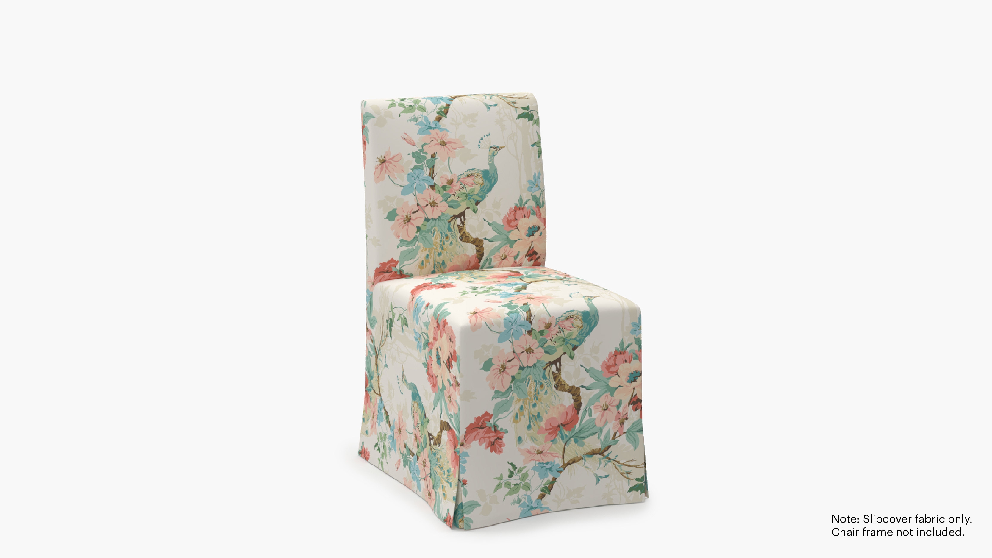 Slipcovered Signature Dining Chair - Cover Only, Rose Peacock Park - Image 1