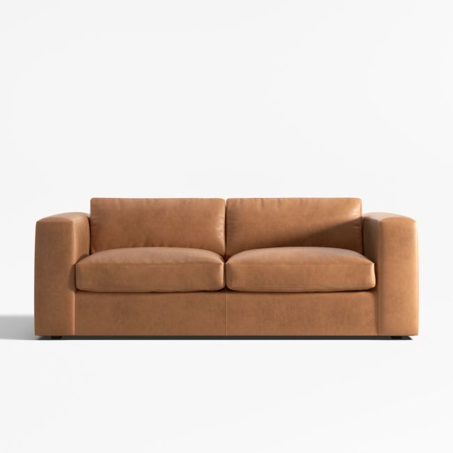 Oceanside 89" Leather Queen Sleeper Sofa - Image 0