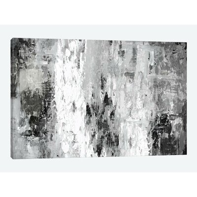 'Black And White Abstract IV' Print on Canvas - Image 0