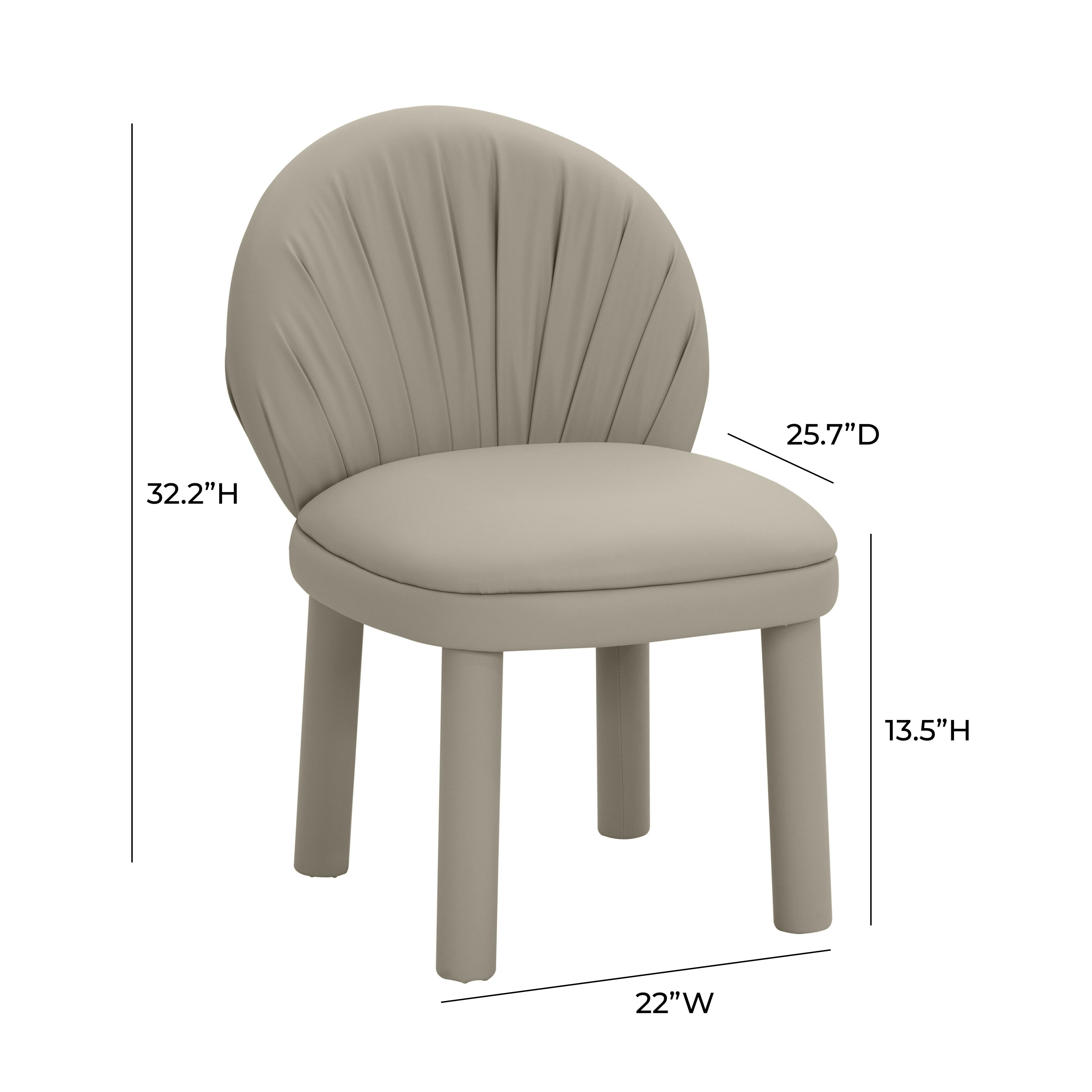 Aliyah Grey Vegan Leather Dining Chair - Image 5