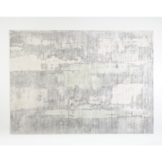Tottori Grey Abstract Area Rug 10'x14' - Image 0