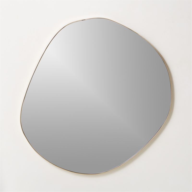 Navone Unlacquered Brass Wall Mirror 36''x32'' - Image 1