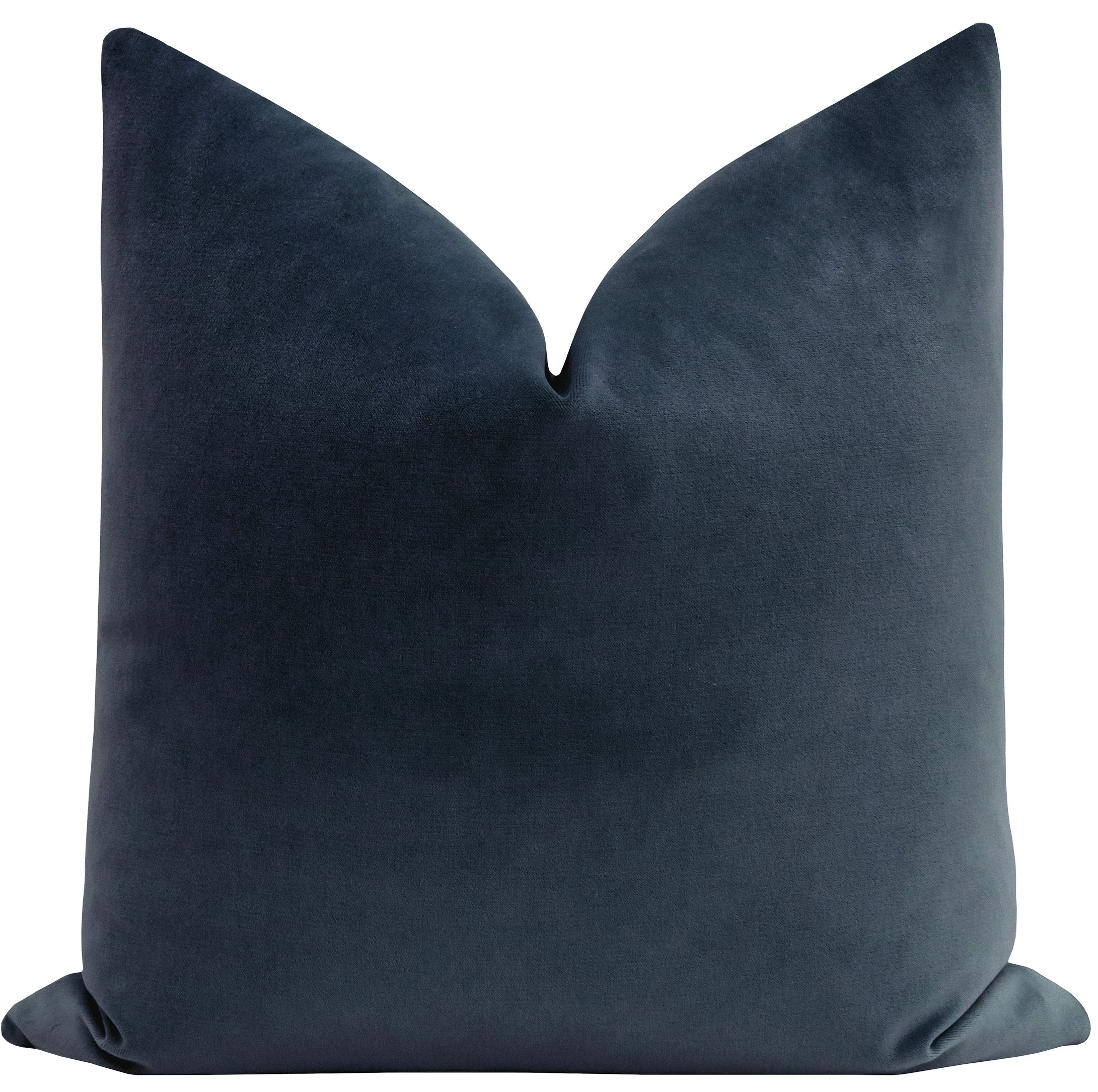 SOCIETY VELVET // PRUSSIAN BLUE - 20” X 26” STANDARD SHAM / Knife Edge - Image 0