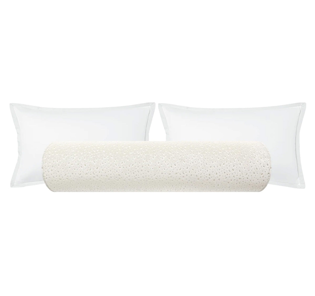 THE BOLSTER :: ANTELOPE CUT VELVET // ALABASTER - TWIN XL // 9" X 30" - Image 0