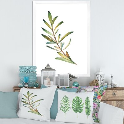 Leaf Rosemary Branch - Traditional Canvas Wall Art Print-FDP37126 - Image 0