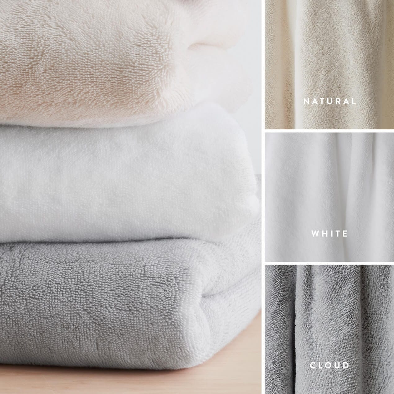 The Citizenry Organic Plush Bath Sheet Set Set of 6 | Charcoal - Image 7