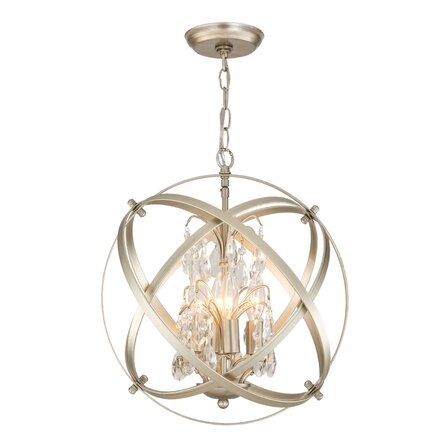 Chally 4 - Light Unique Globe Chandelier with Crystal Accents - Image 0