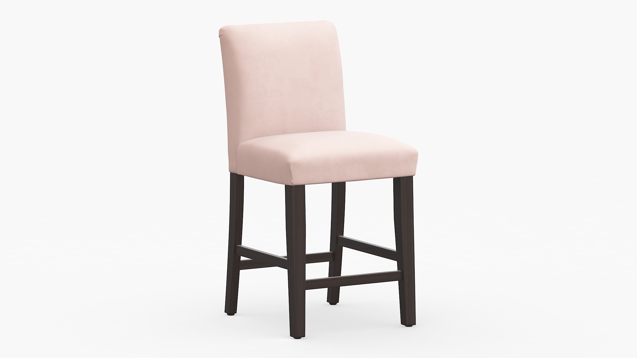 Classic Dining Counter Stool, Blush Classic Velvet, Espresso - Image 0