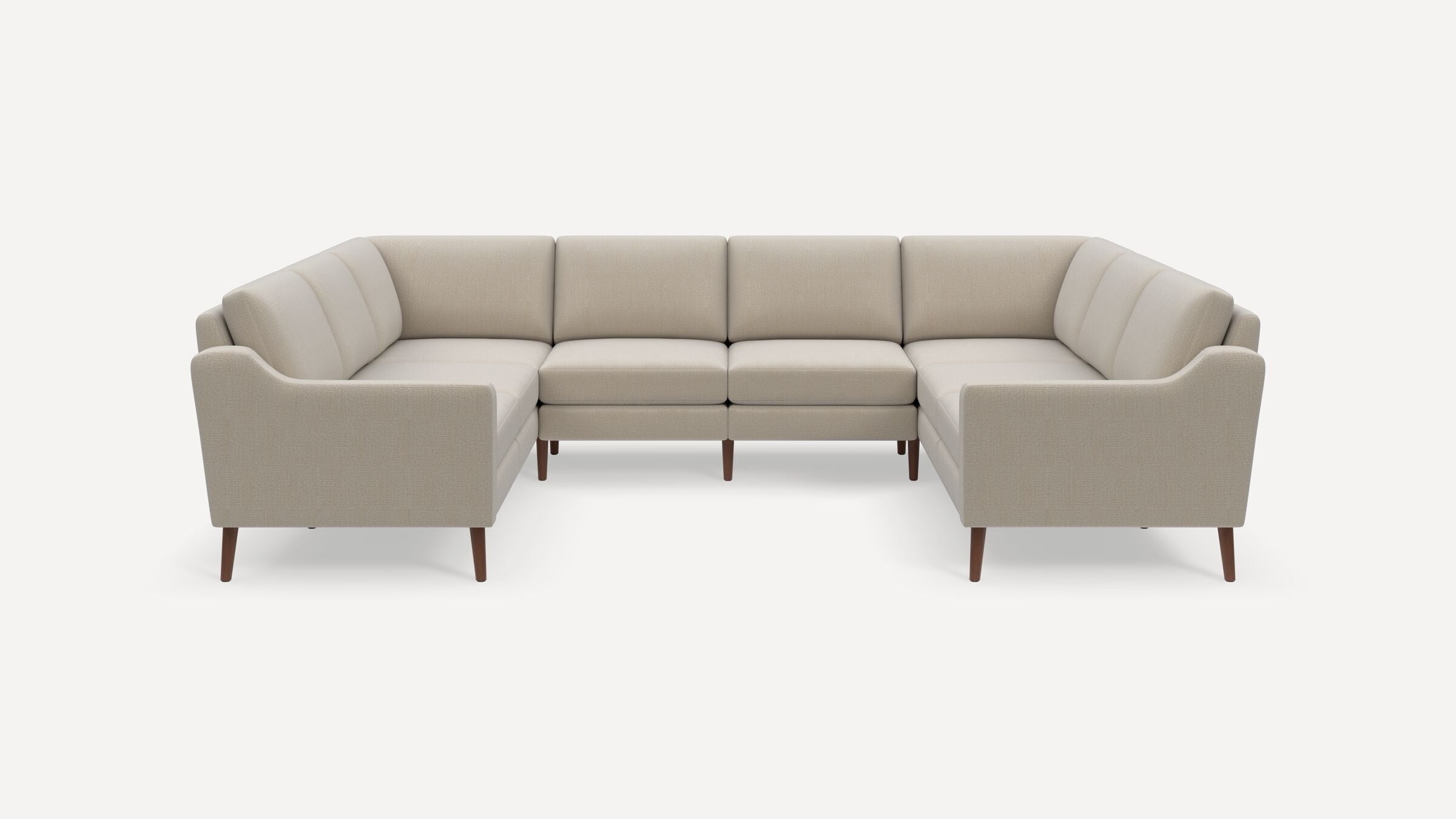 Nomad 8-Seat U Sectional - Georgia Clay - Performance Chenille / Walnut - Wood / Slope - Image 0