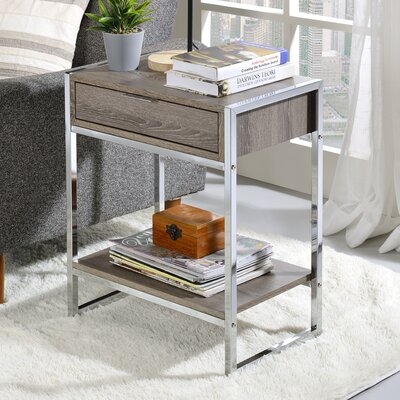Zaltbommel Sled End Table with Storage - Image 0