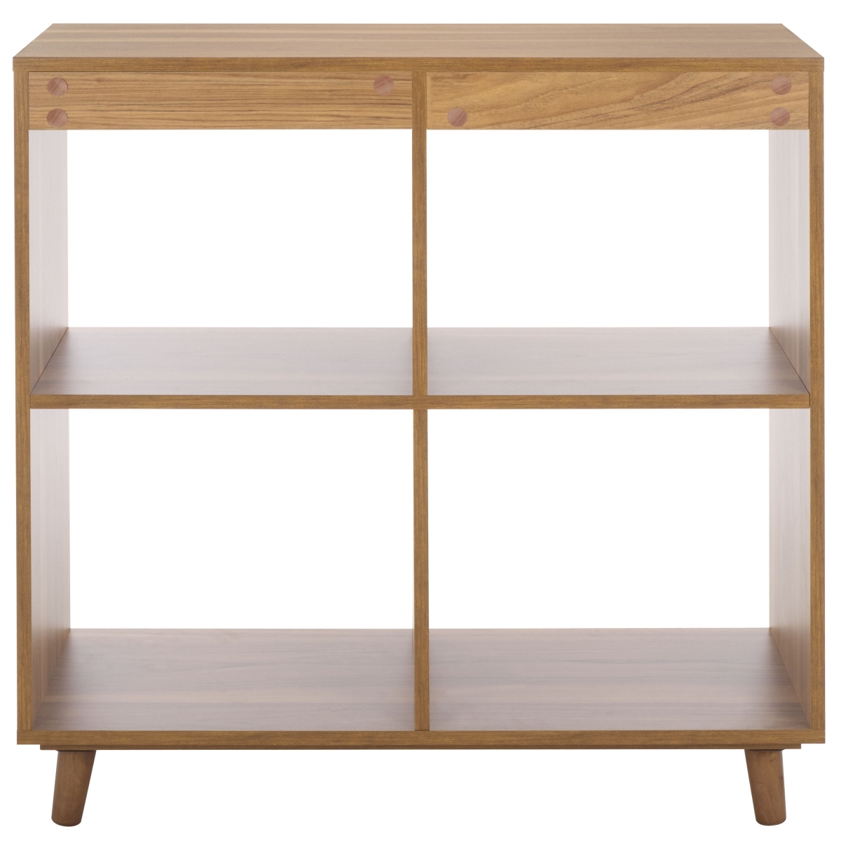 Yona 4 Shelf Accent Table - Brown Oak - Image 7