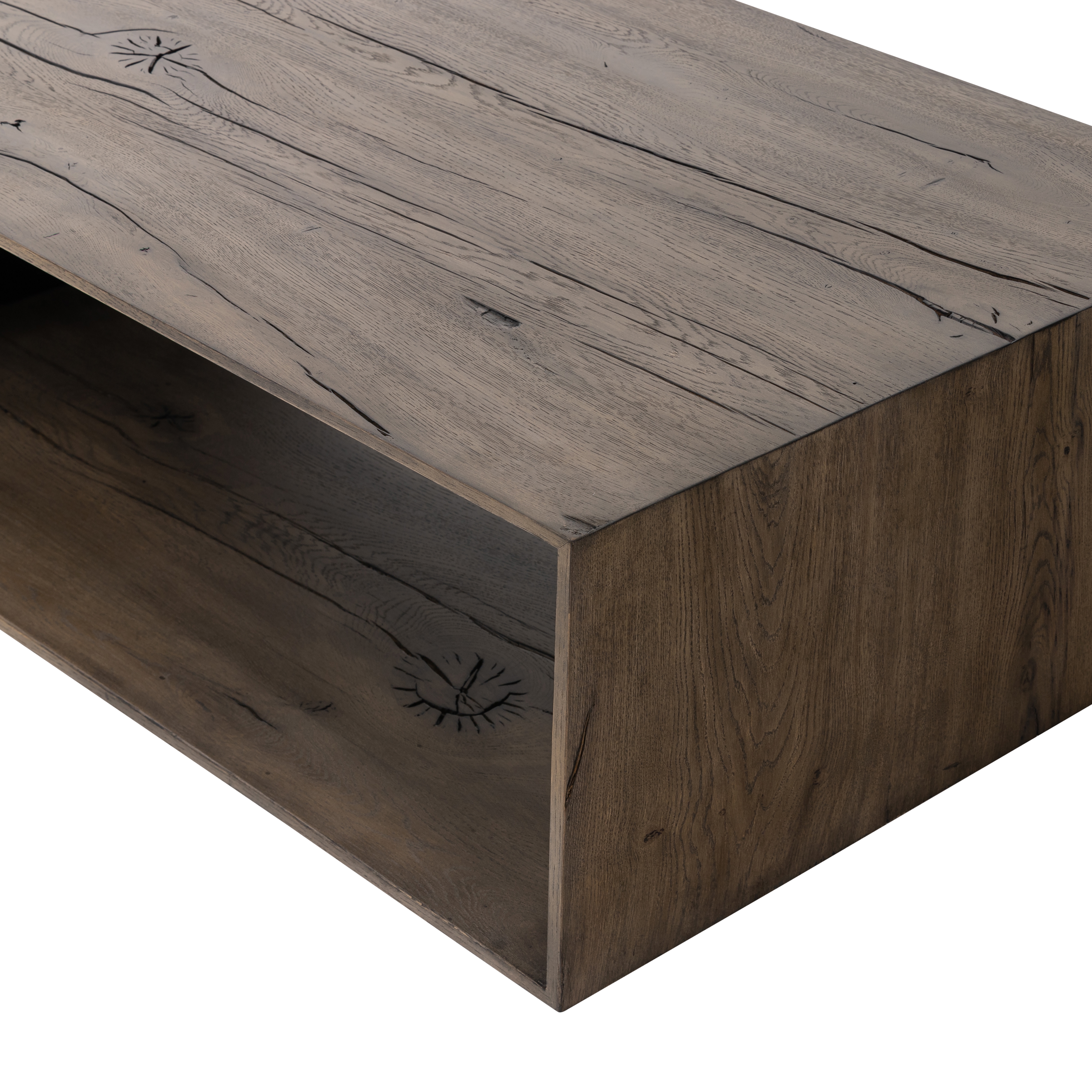 Odell Coffee Table-Grey Rclmd French Oak - Image 2
