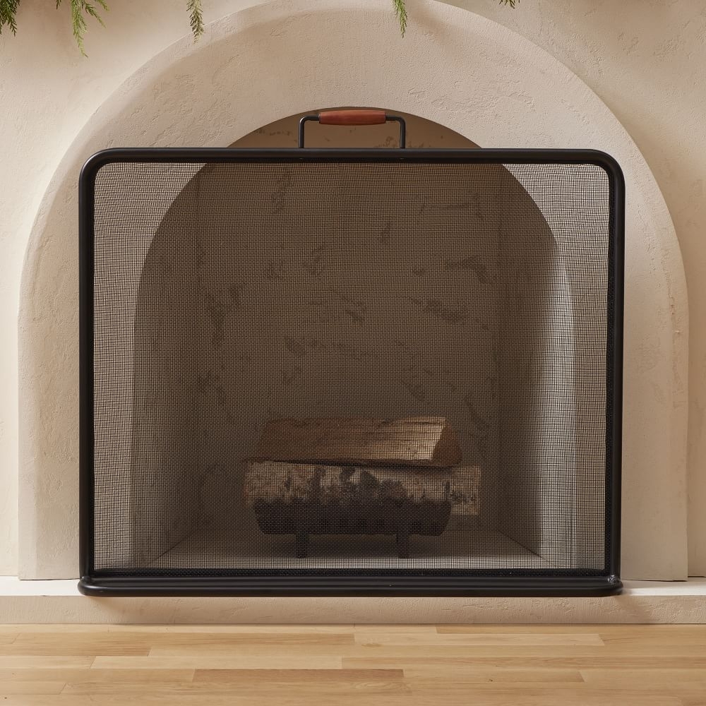 Vesta Fireplace Screen, Large, Black Walnut - Image 0