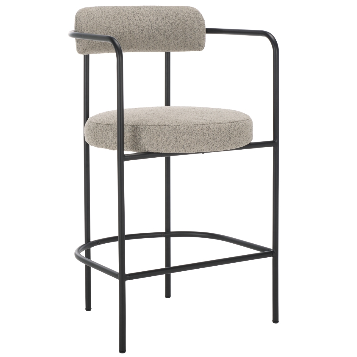 Andrean Arm Counter Stool - Grey / Black - Image 5
