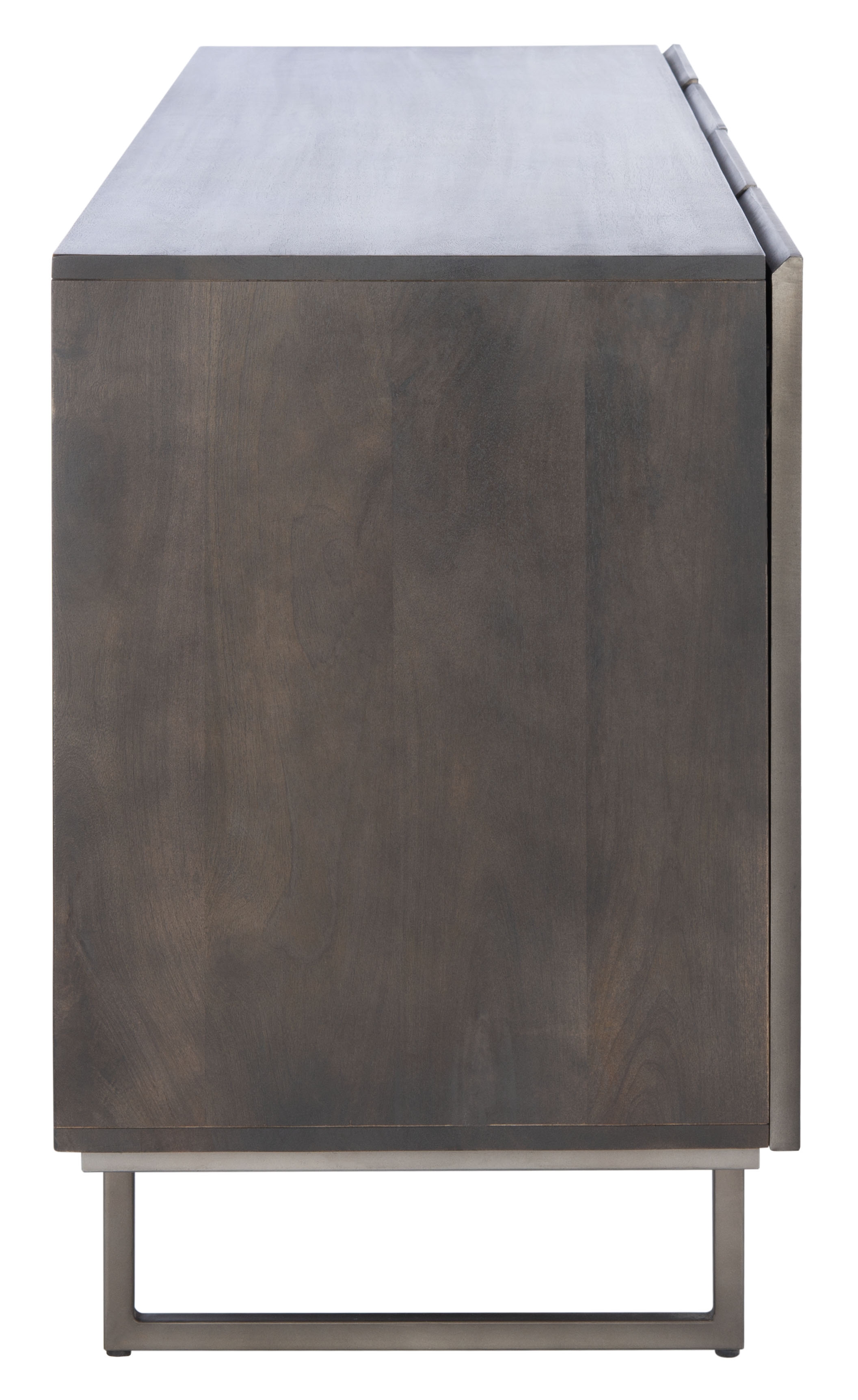 Boone Abstract Wave 4 Door Sideboard - Brown/Silver - Arlo Home - Image 1
