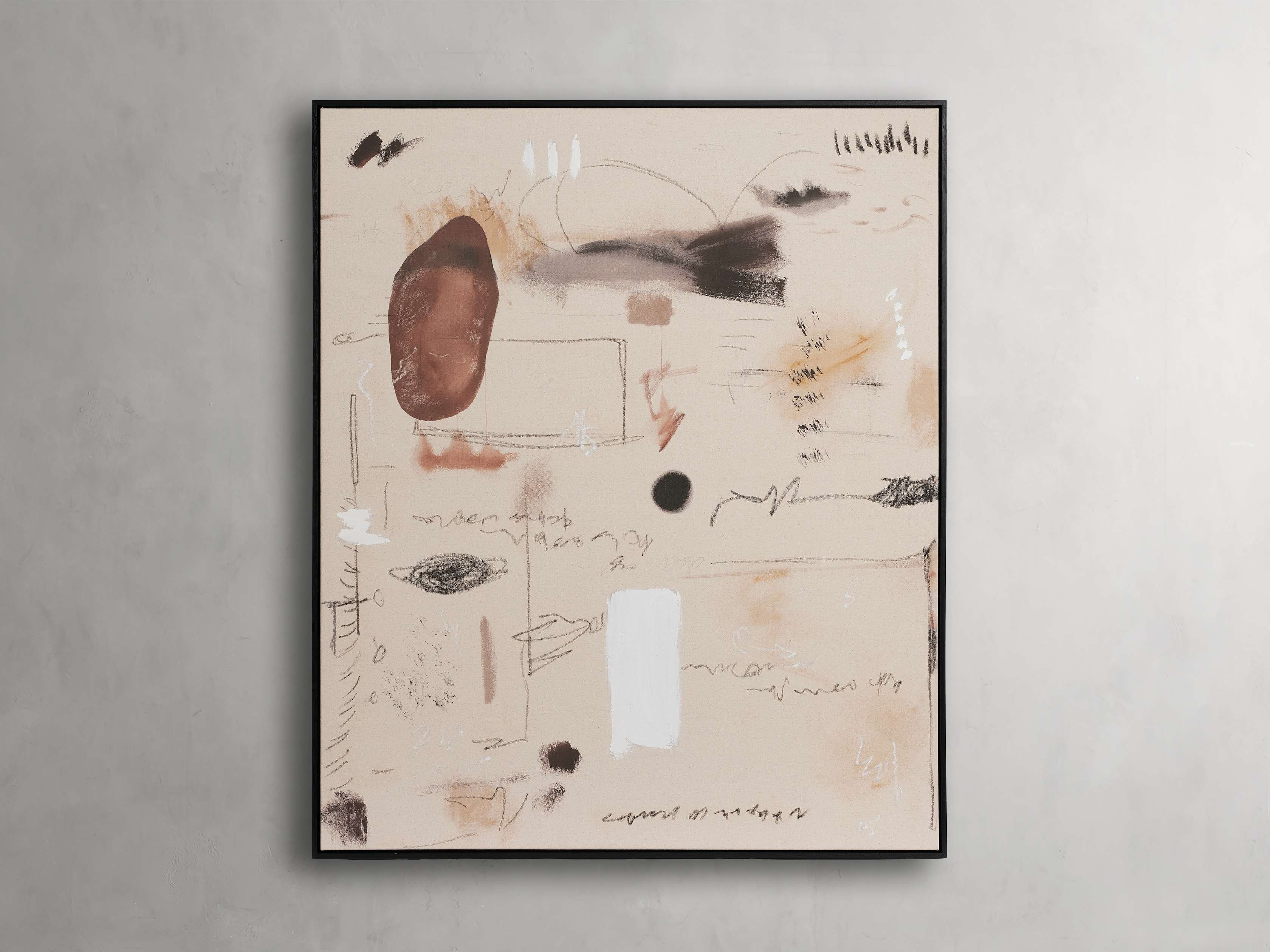 Rustic Chaos I Framed Print in Wood Natural - Image 0