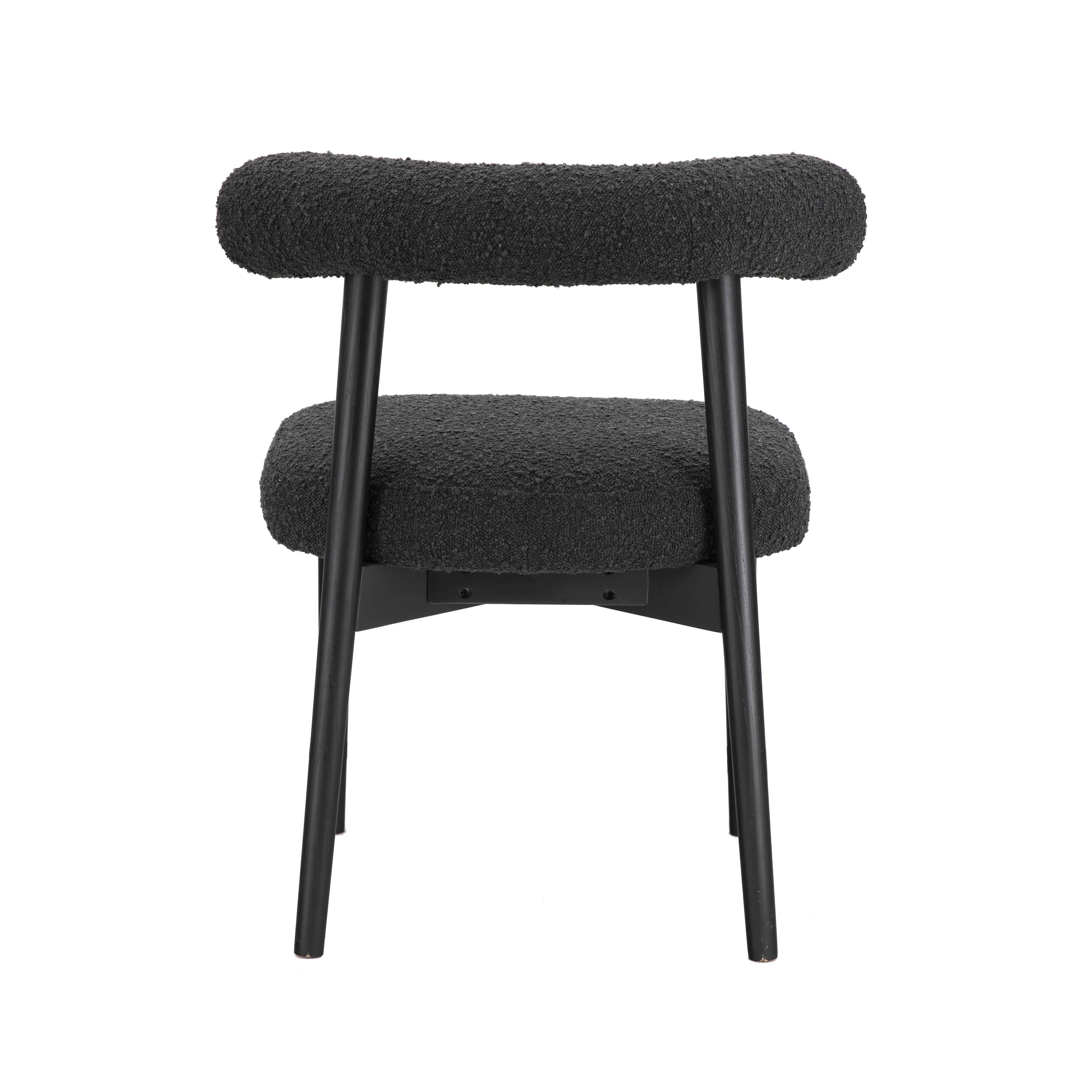 Spara Black Boucle Side Chair - Image 2