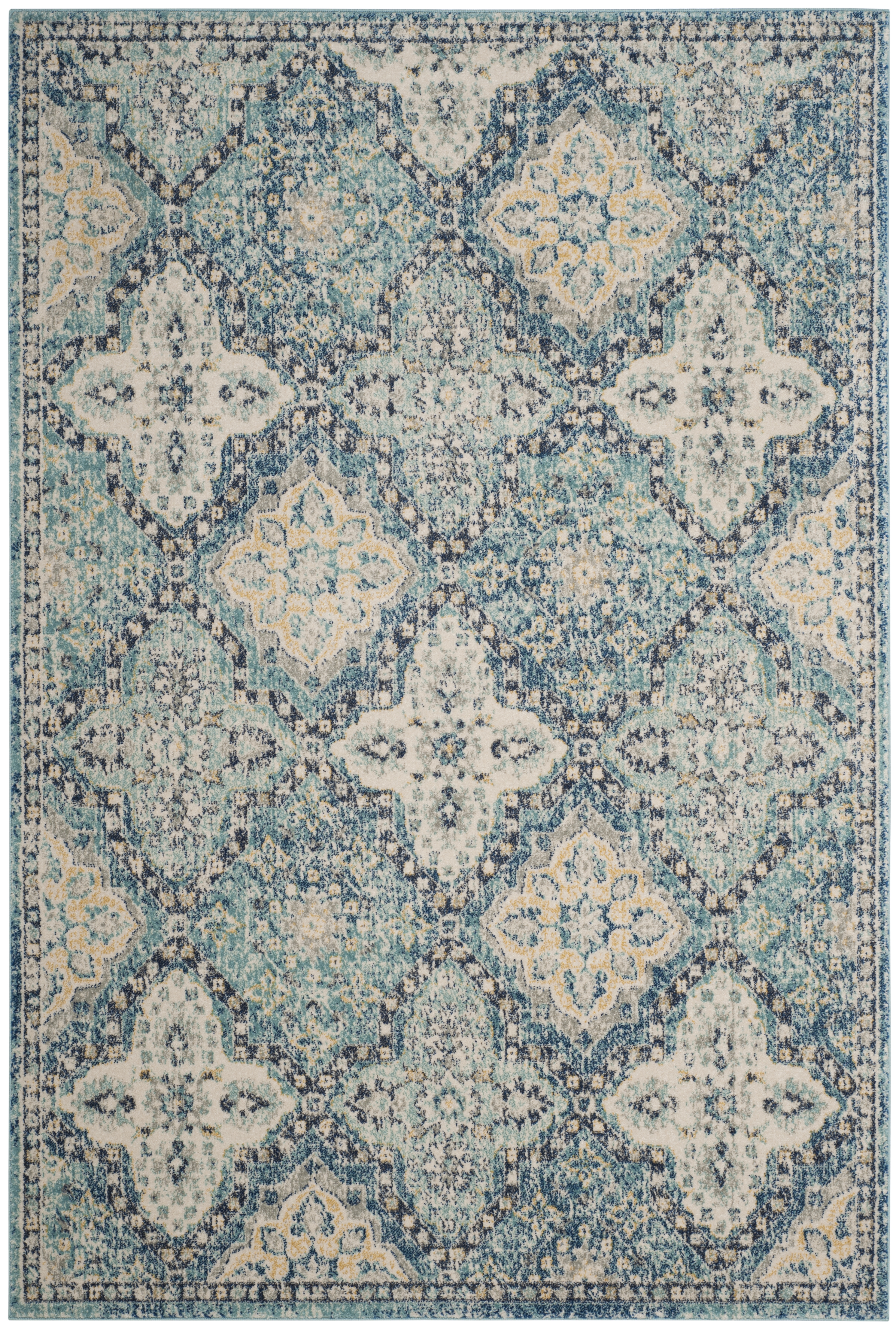 Arlo Home Woven Area Rug, EVK274C, Light Blue/Ivory,  4' X 6' - Image 0