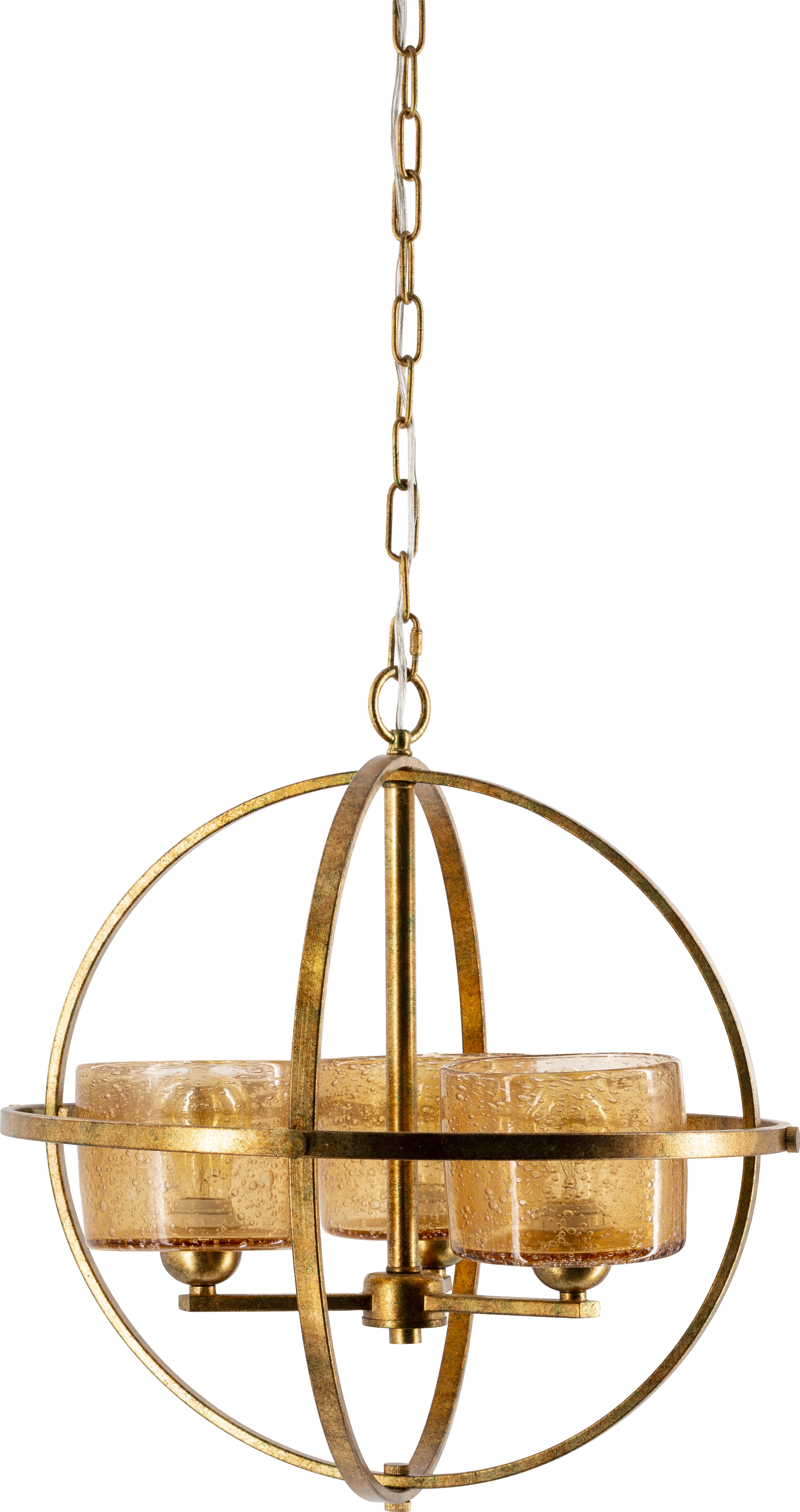 Muye Gold  24"L x 24"W x 34"H Chandelier - Image 0