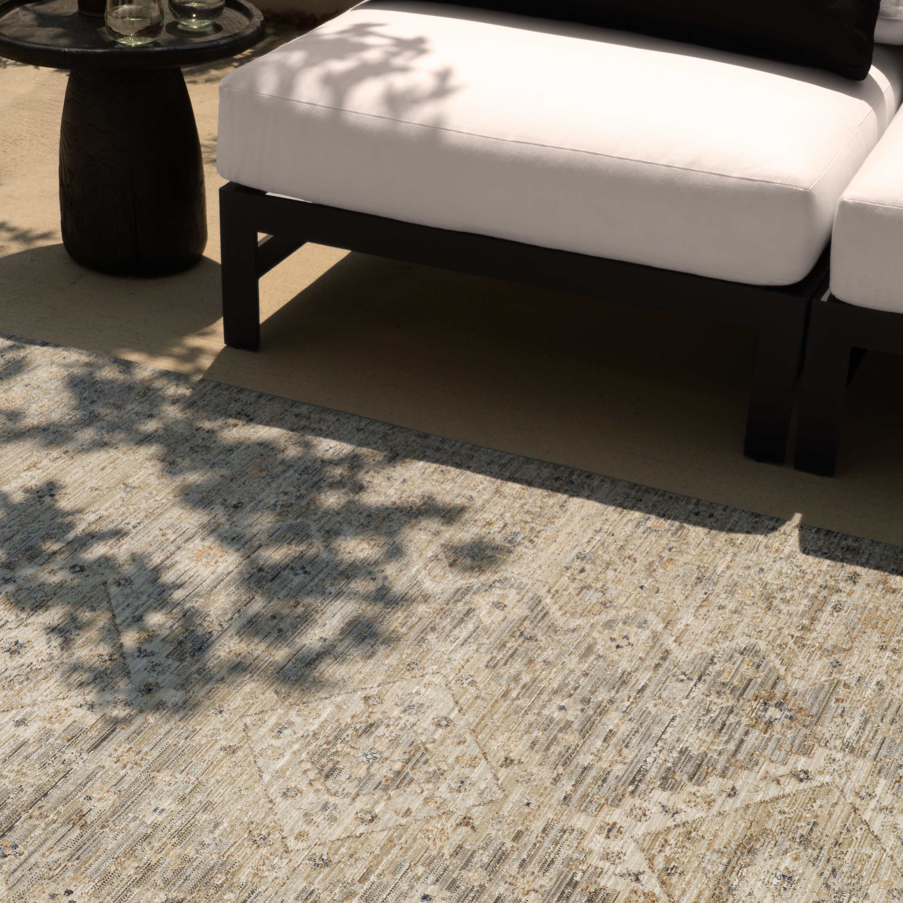 Lave TEJ02 Outdoor Medallion Tan Area Rug (8'6"x11'6") - Image 5