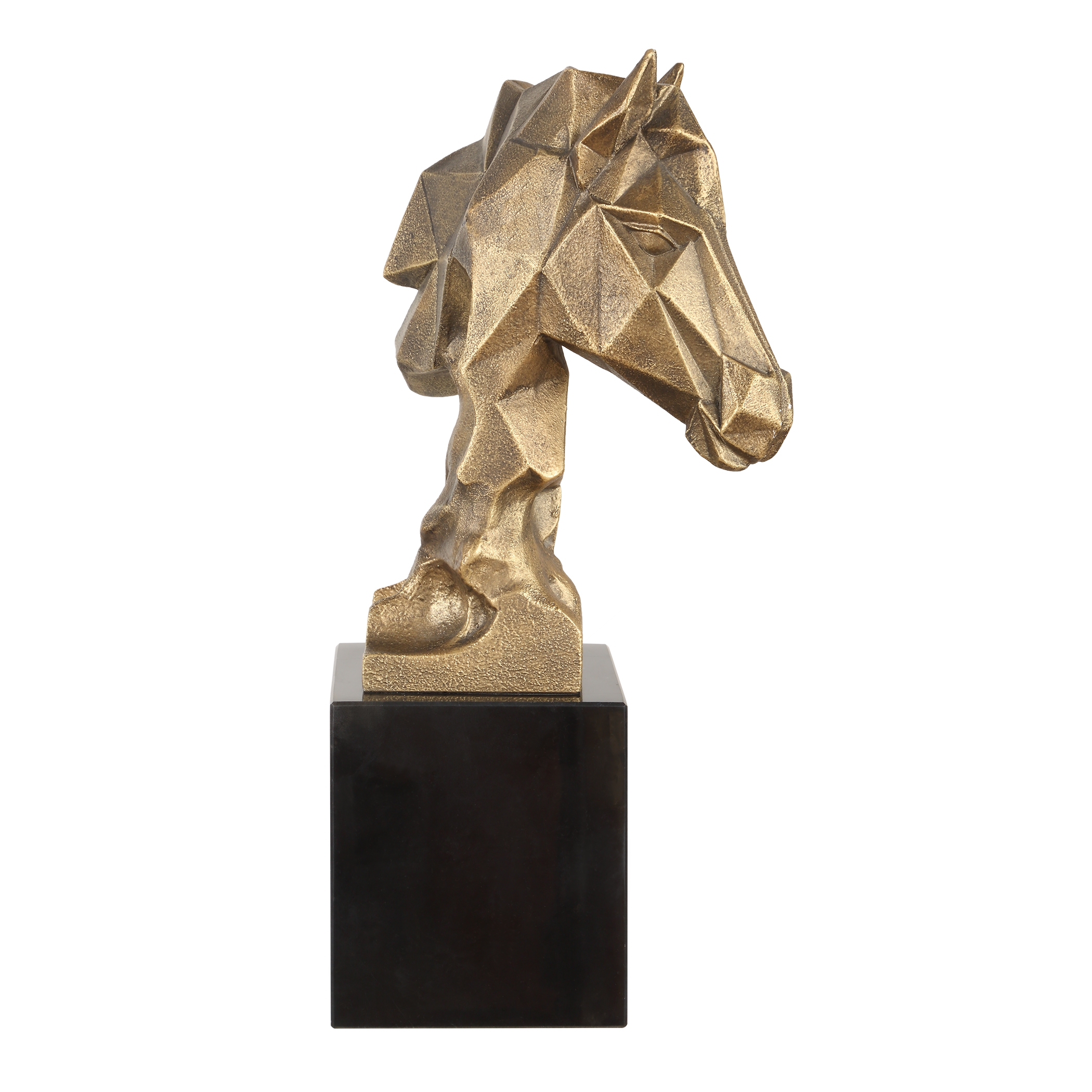 Chiseled Horse Bust Sculpture - Image 2