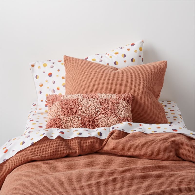 Scoop Clay Waffle Weave Organic Cotton Kids Pillow Sham - Image 3