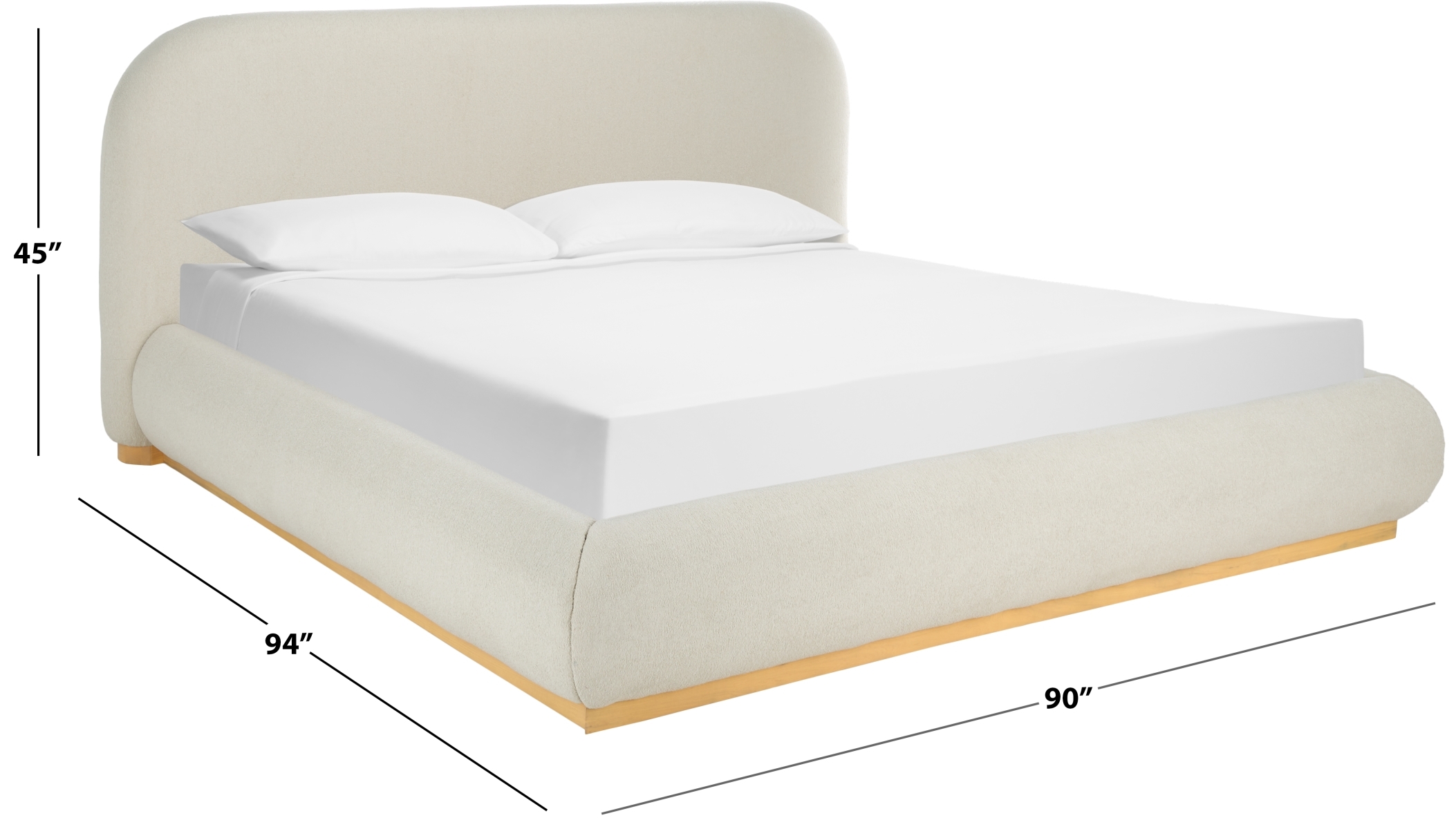 Jennabryanna Boucle Bed - Tan/Natural - Image 7