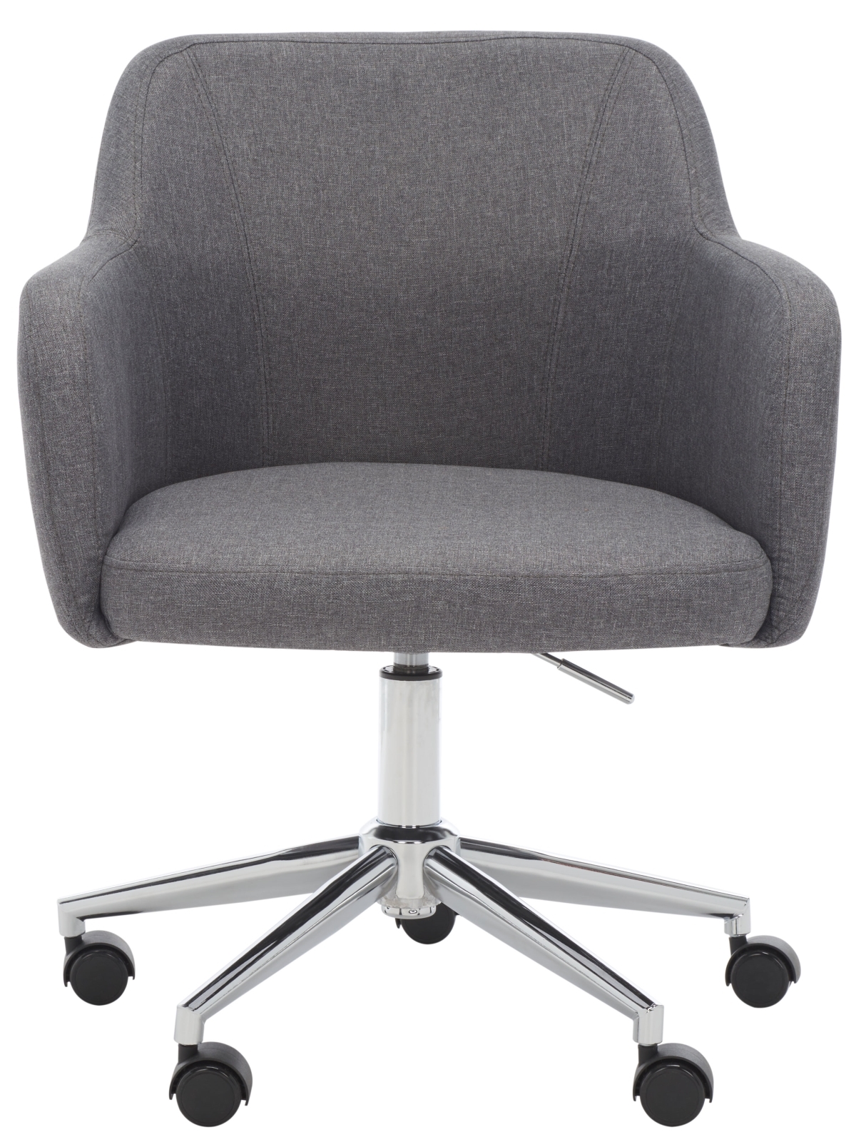 Kains Swivel Office Chair - Grey / Chrome - Safavieh - Image 0