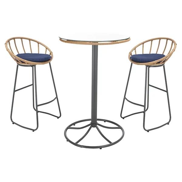 Florentine 3 Pc Outdoor Lounger Set - Image 0