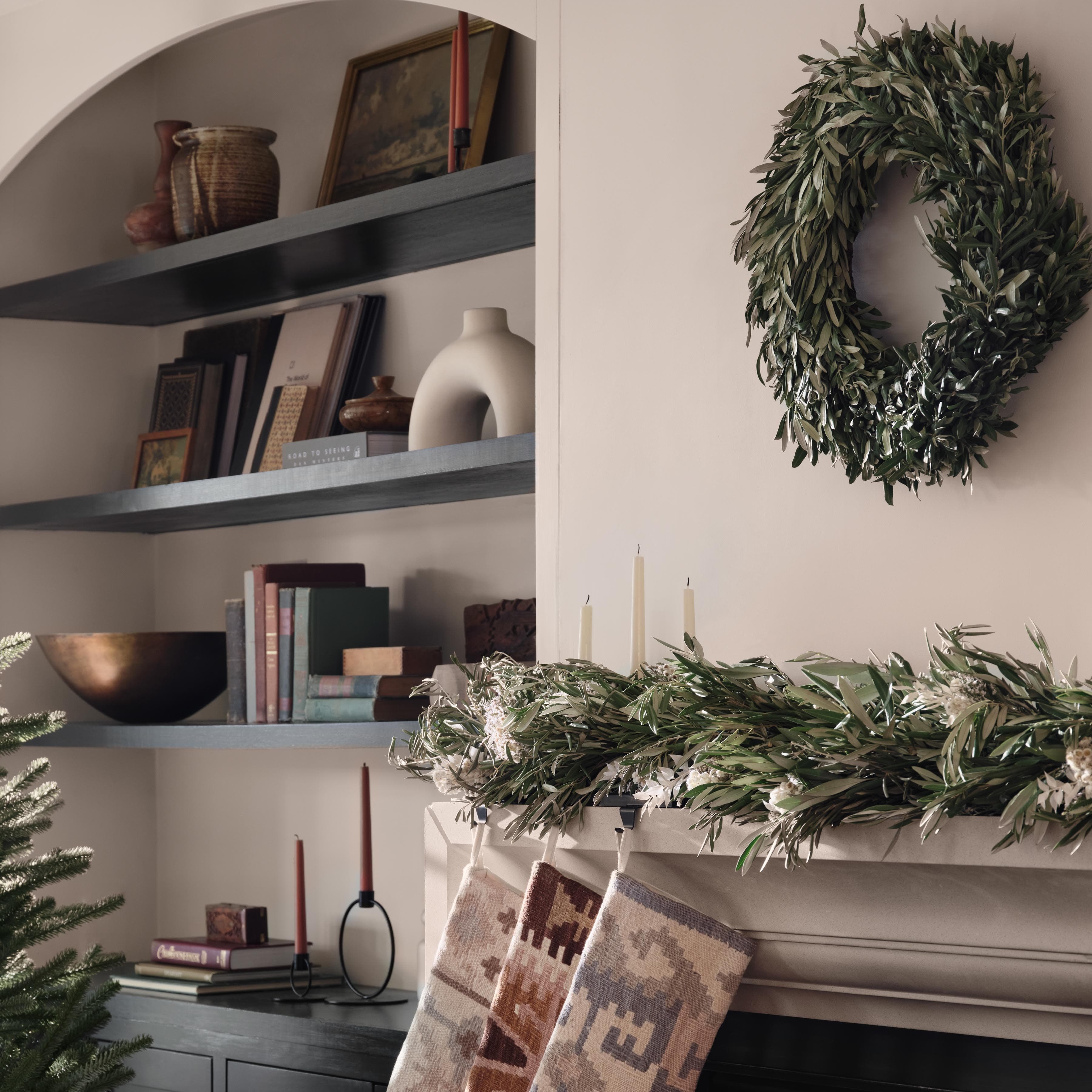 The Citizenry Fresh Olive Wreath | Large | Green - Image 3