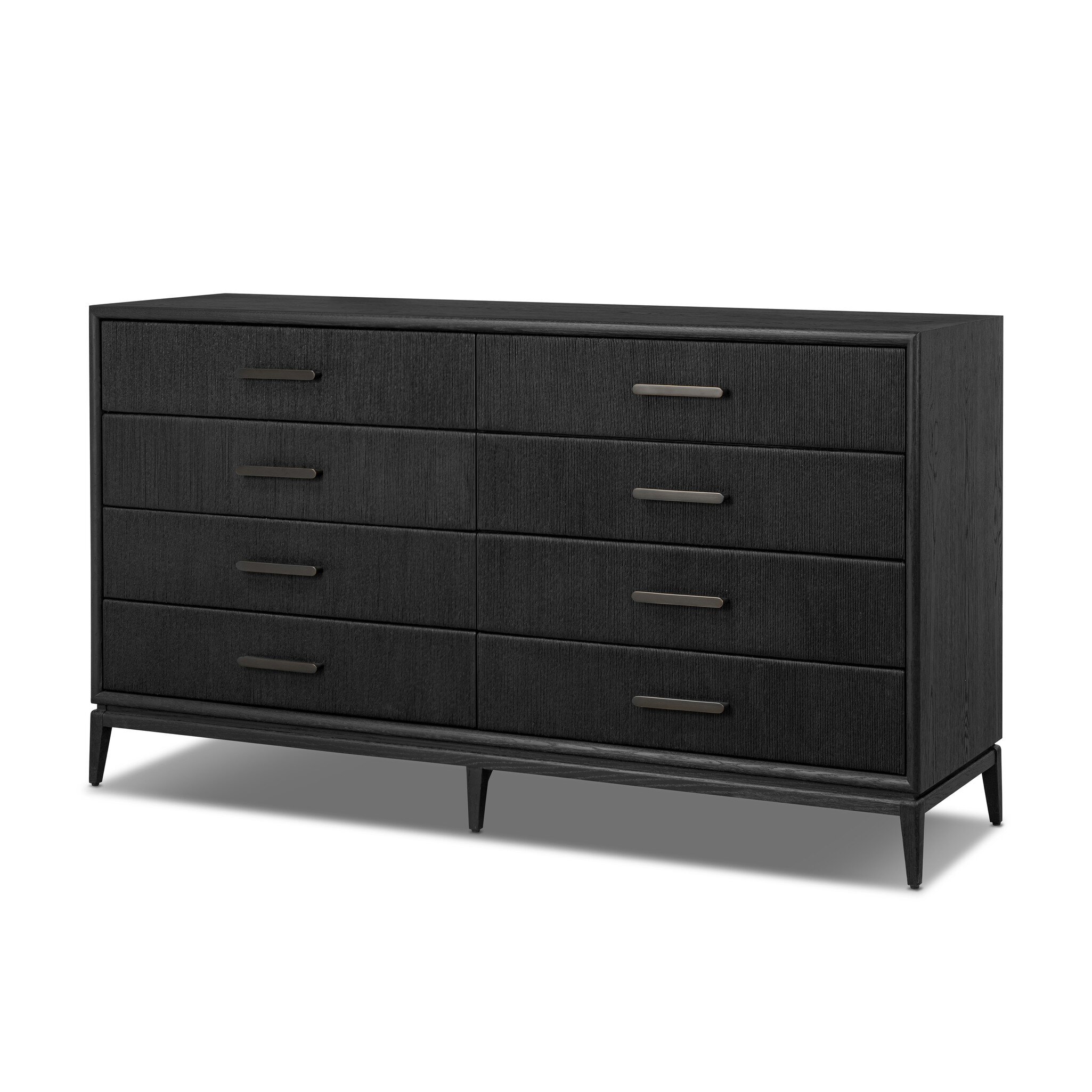 Rosenell 8 Drawer Dresser - Black Paper Cord - Image 1