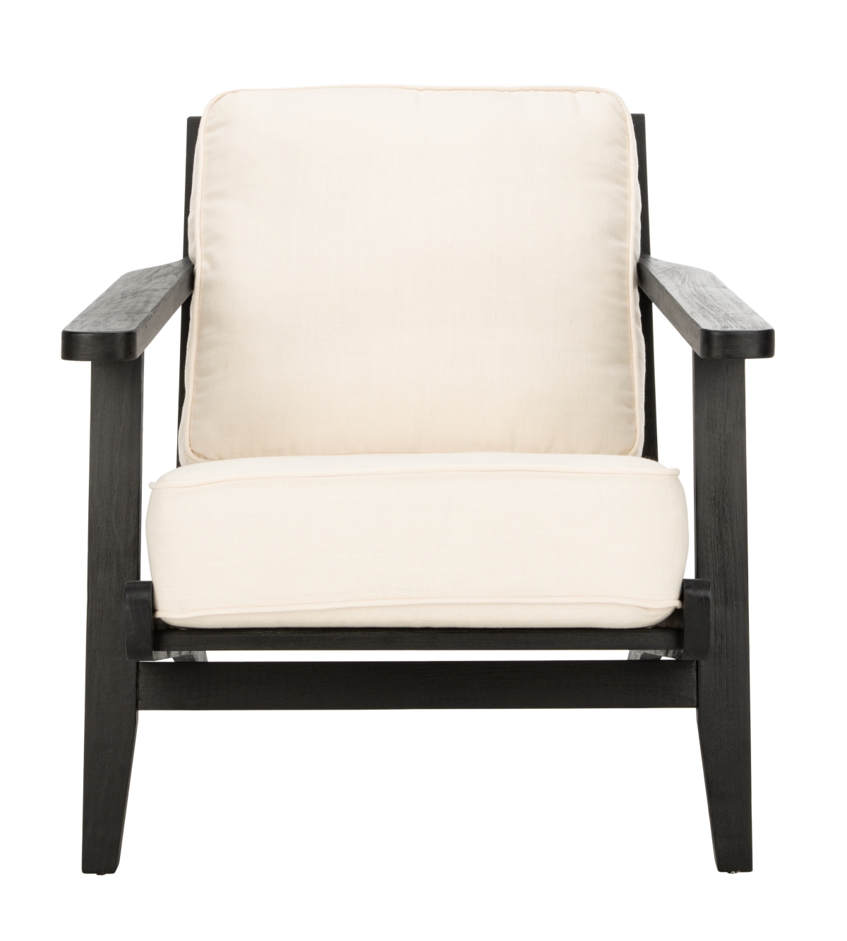 Nico Mid Century Accent Chair - Bone / Black - Safavieh - Image 0