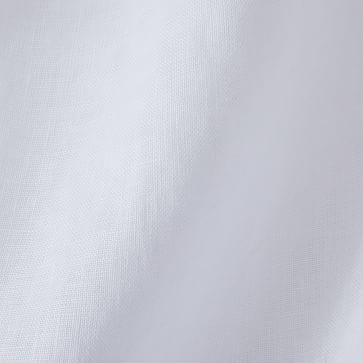 Custom Size Solid European Linen Curtain w/ Blackout , White, 54 wide x 45 long - Image 1