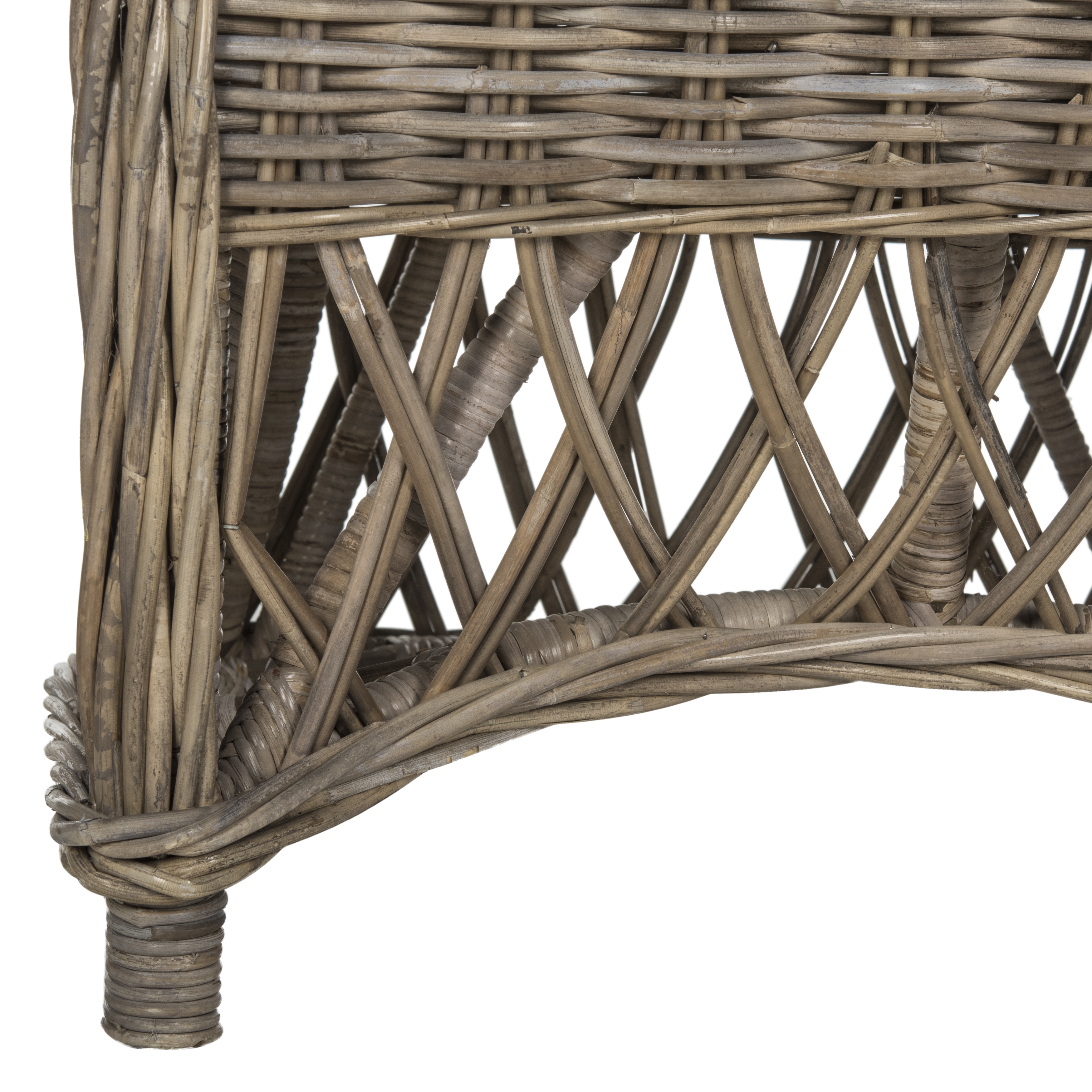 Inez Wicker Club Chair - Natural - Safavieh - Image 5