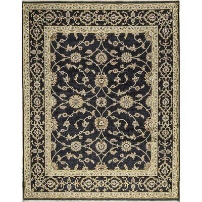 One-of-a-Kind Hand-Knotted Black/Gold 8'1" x 10'1" Area Rug - Image 0