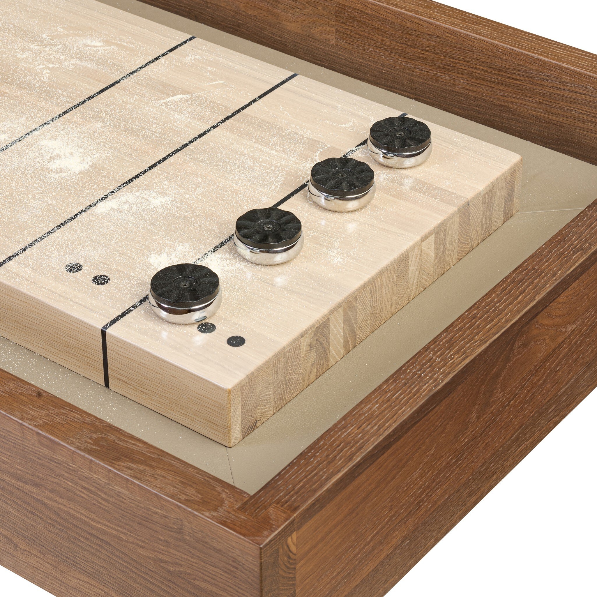 District Eight Small Shuffleboard Table - Smoked Oak - Image 1