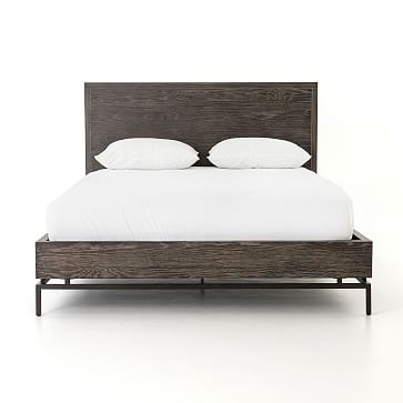 Washed Oak & Iron Bed - Queen - Image 2