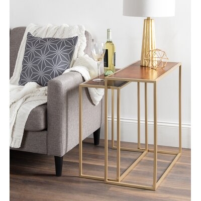 Diboll Metal and Wood 2 Piece Nesting Tables - Image 0