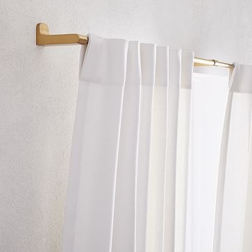 Washed Cotton Canvas Curtain, 48"x108", White, Set of 2 - Image 2